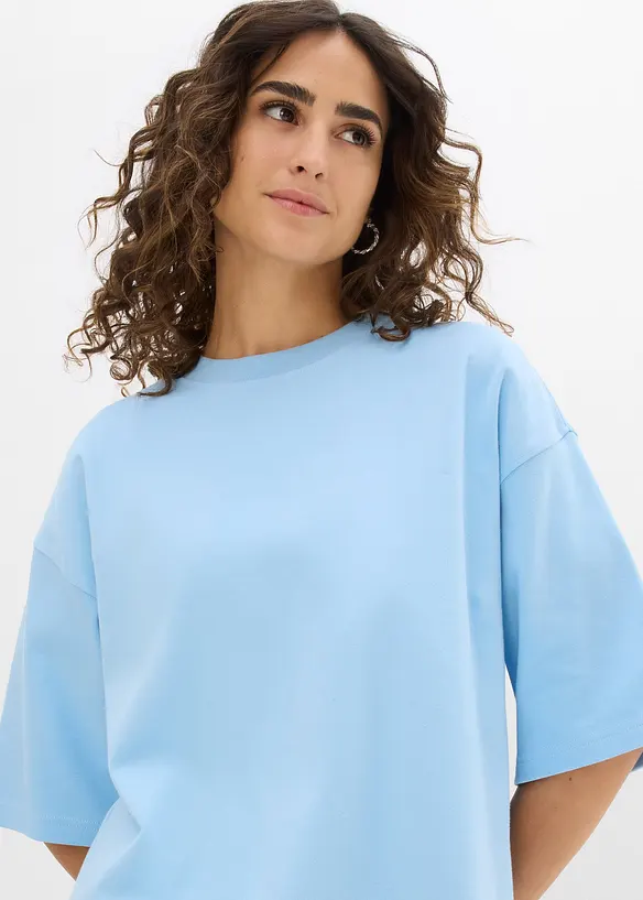 Oversizetopp av tjock jersey i ekologisk bomull, bonprix
