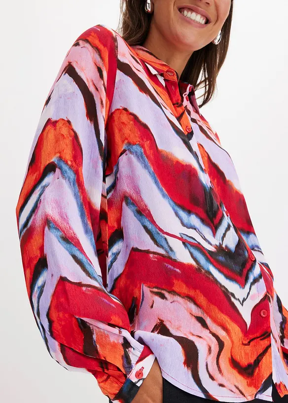 Mönstrad blus, bonprix