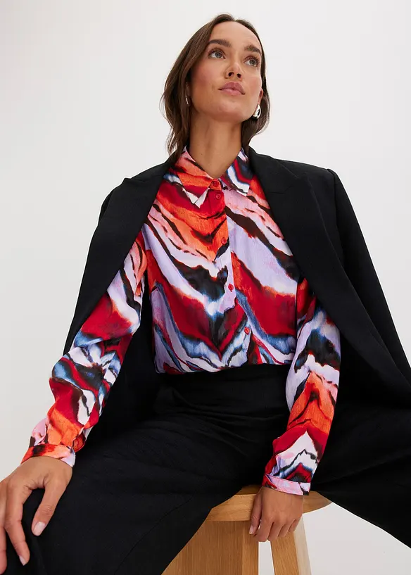 Mönstrad blus, bonprix