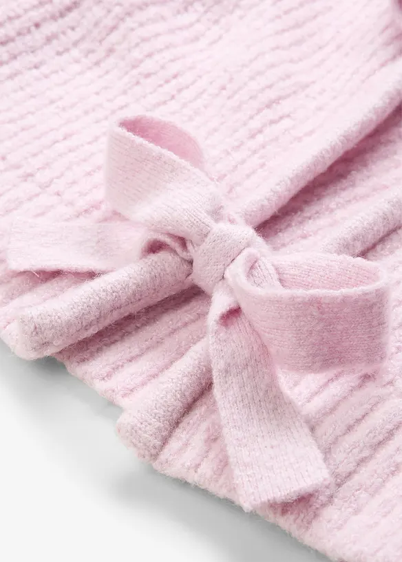 Vändbar cardigan med rosetter, bonprix