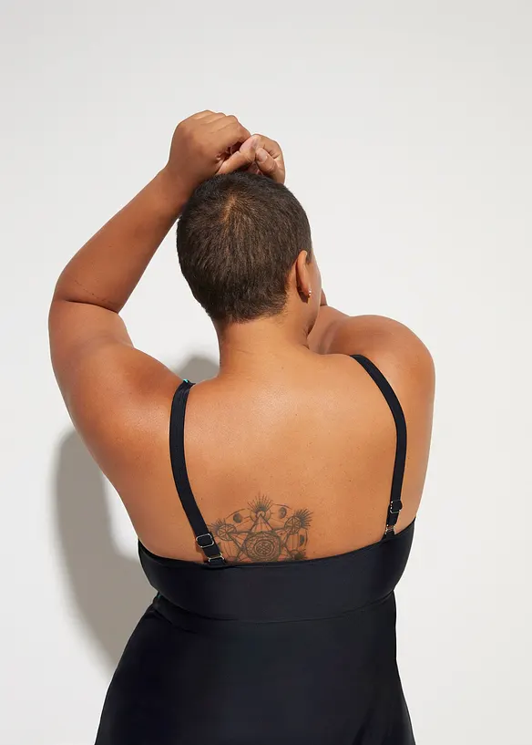 Lång tankini (2 delar) med badshorts, bonprix