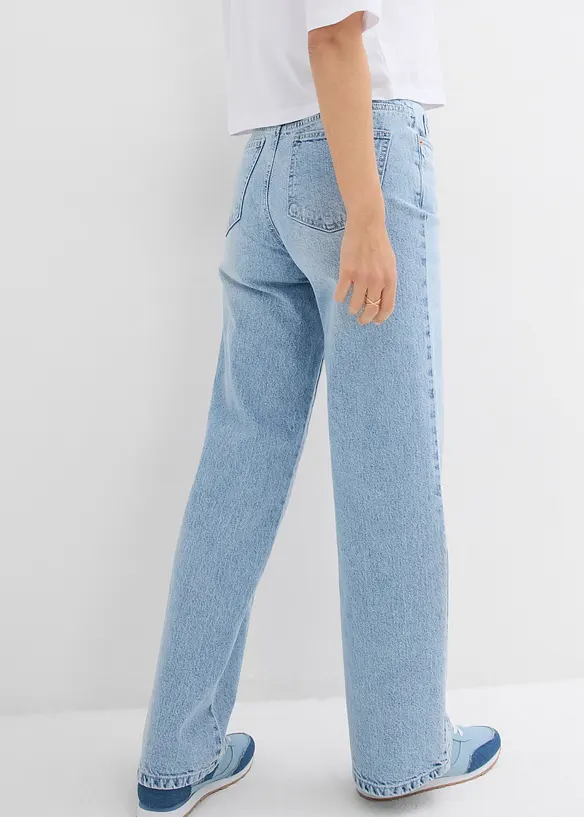 Jeans med vida ben, High Waist, bonprix