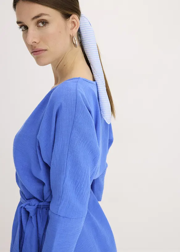 Miniklänning med omlottlook och skärp, bonprix