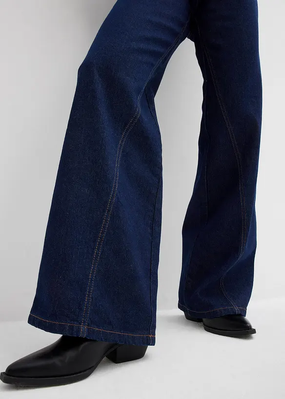 Jeans med vida ben, High Waist, bonprix