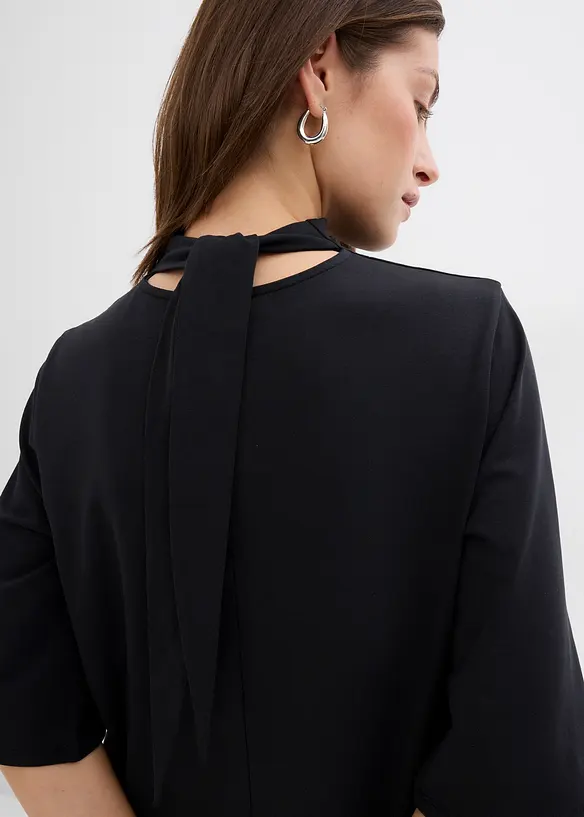 Jerseyklänning med ekologisk bomull och stretch, bonprix