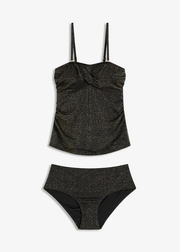 Tankini (2 delar) med glittertrådar, bonprix