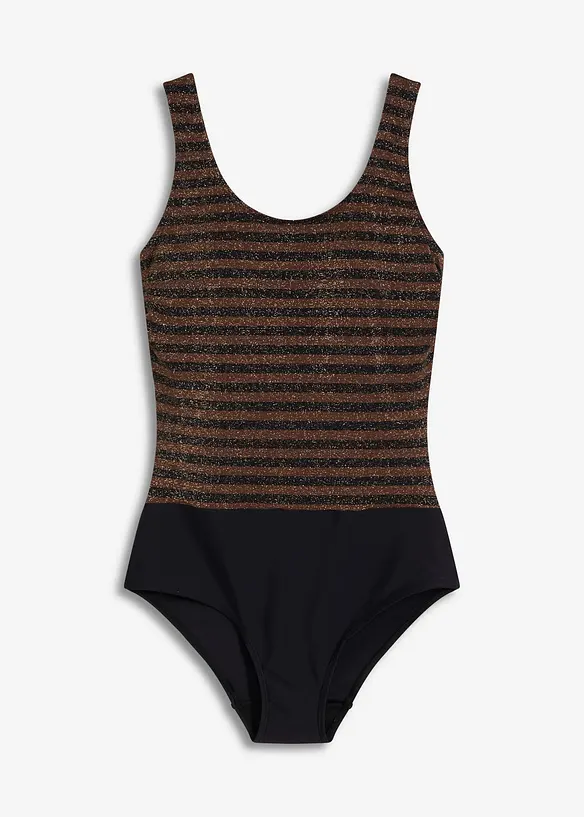 Formande baddräkt med glittrande yta och medelhög formande effekt, bonprix