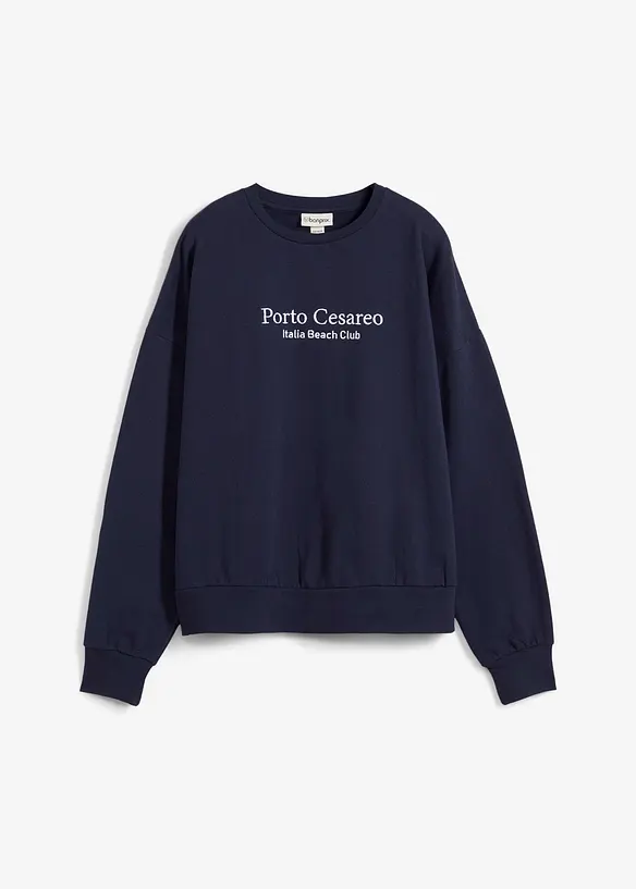 Oversizesweatshirt med broderi, bonprix