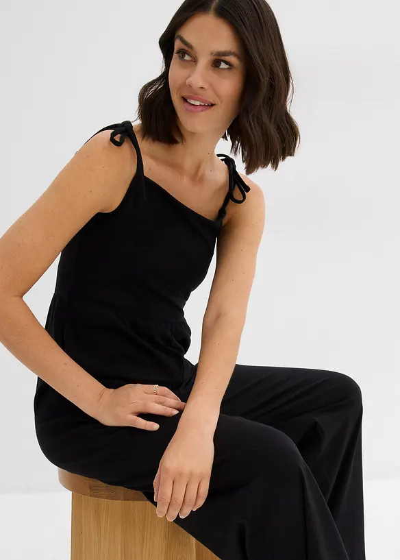 Jerseyjumpsuit med smala axelband, bonprix