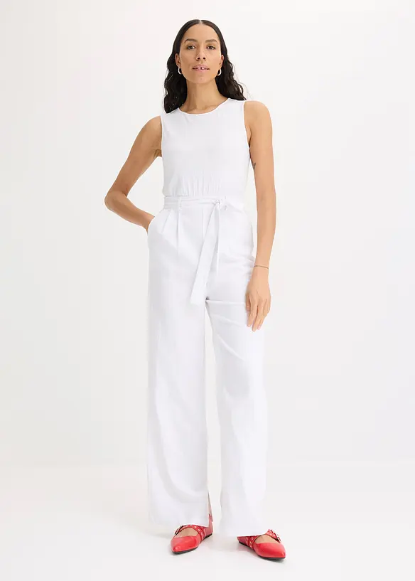 Jumpsuit i jersey av linnemix, bonprix