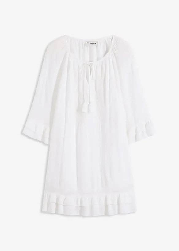 Klänning i bohostil med broderi, bonprix