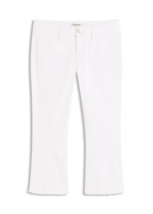 Capribyxa av bomull med stretch, bonprix