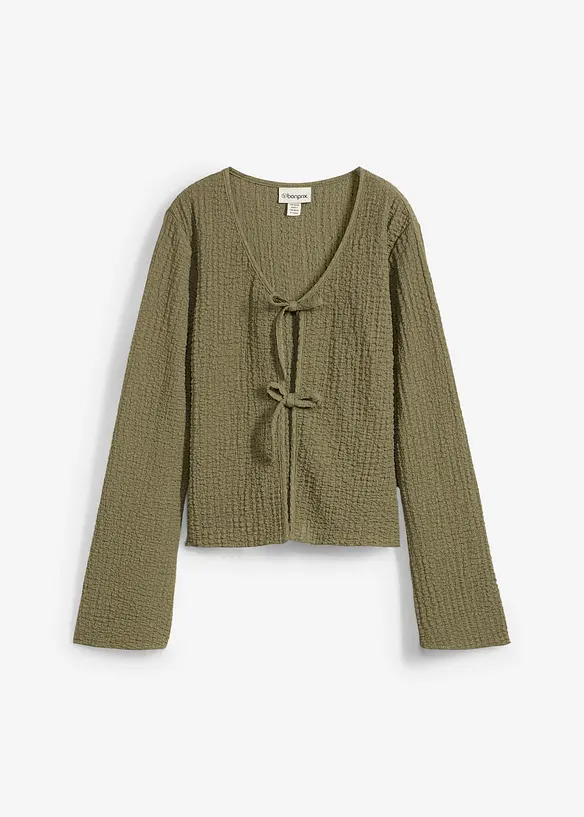 Cardigan av crepe, bonprix