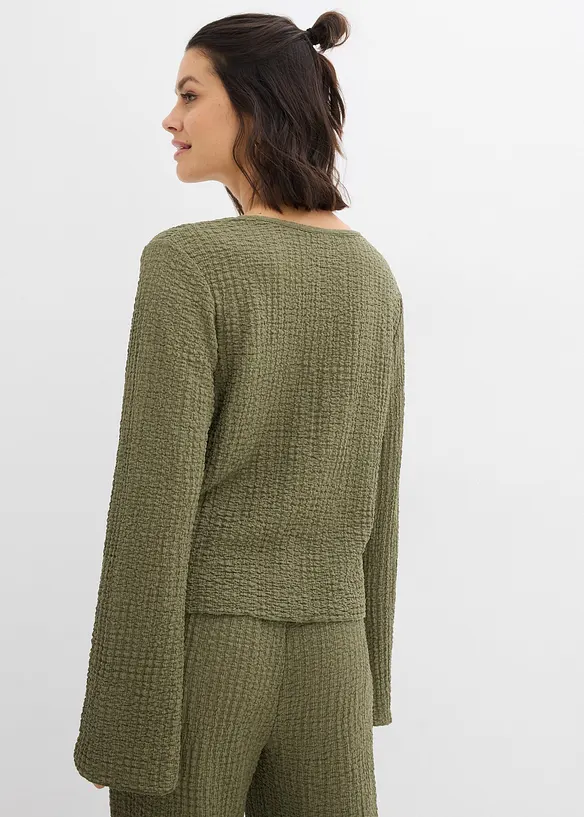Cardigan av crepe, bonprix