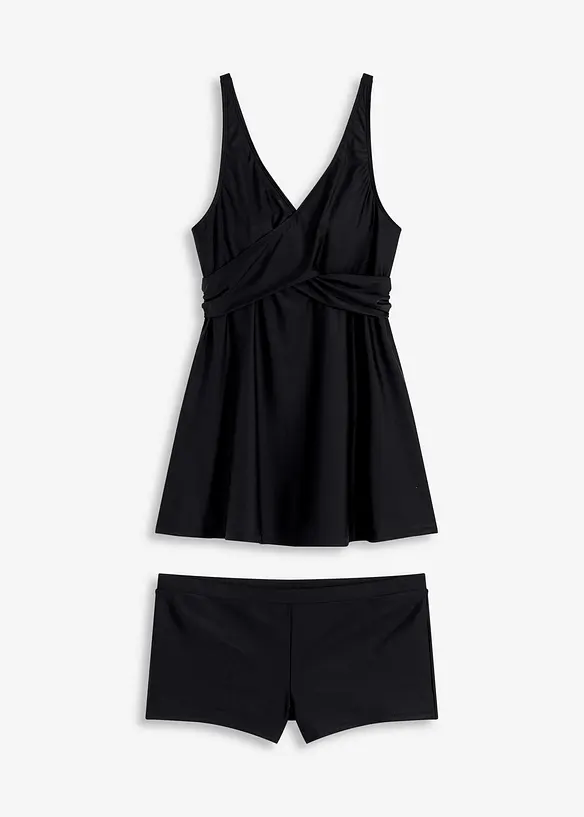 Lång tankini (2 delar) med V-ringning, bonprix