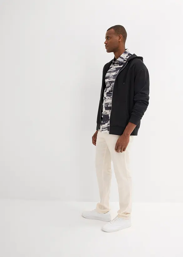 Chinos med linneandel, Regular Fit, Straight, bonprix