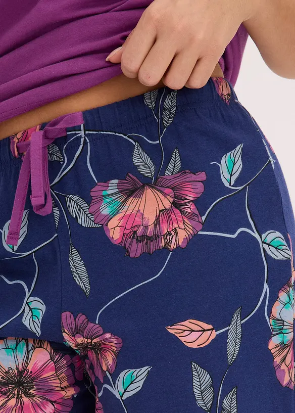 Pyjamas med shorts i mjuk bomull och viskos, bonprix