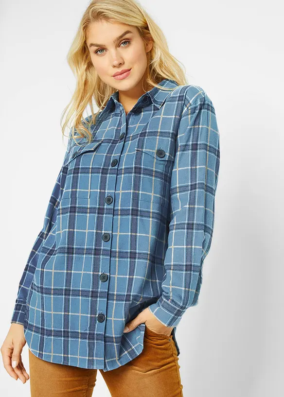 Flanellskjorta, extra värmande, bonprix