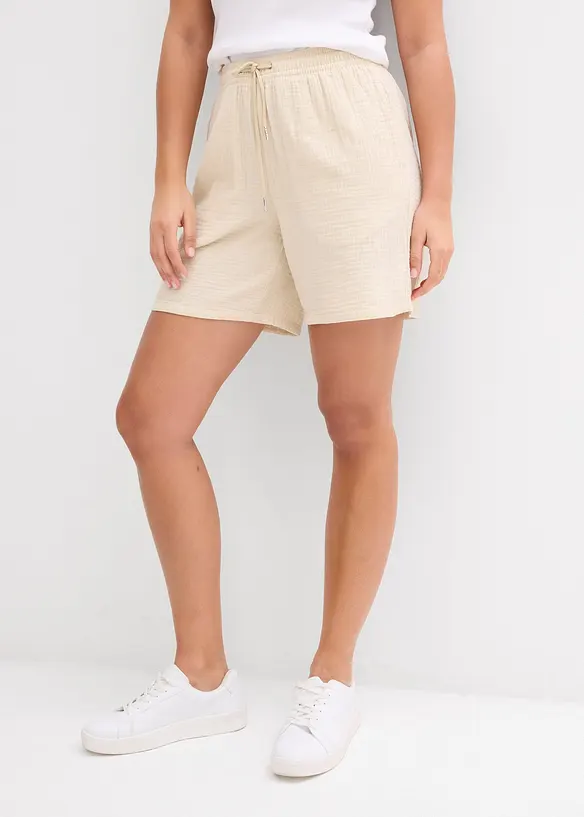 Muslinshorts av ren bomull, bonprix