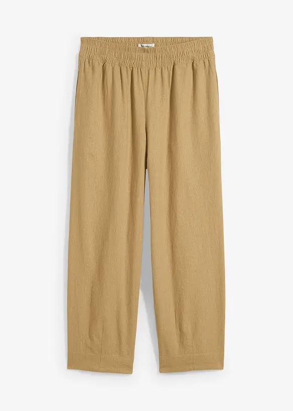 Morotsbyxa med lin, 7/8-längd, bonprix