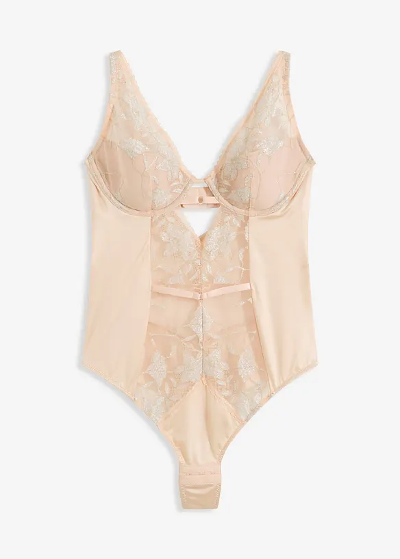 Stringbody med bygel och glansiga effekter, bonprix