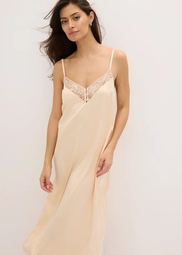 Negligé i satin, bonprix