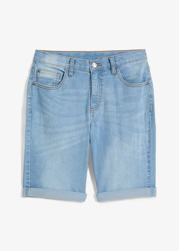 Stretchiga jeansbermudas för barn, Slim Fit, bonprix