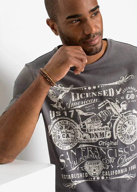 T-shirt med tryck, bonprix