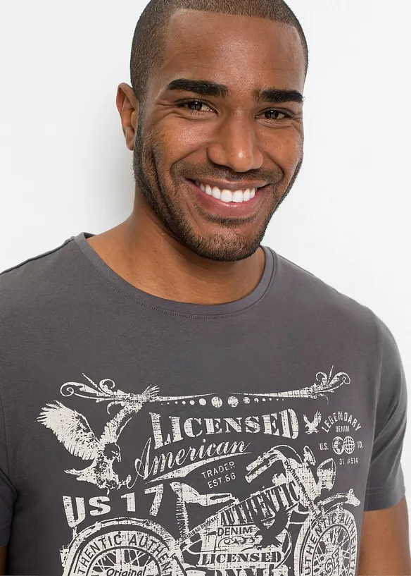 T-shirt med tryck, bonprix