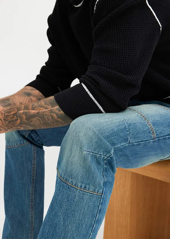 Regular Fit Jeans i tjock denim, Straight, bonprix