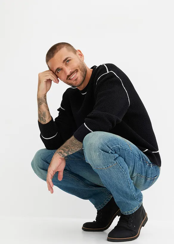 Regular Fit Jeans i tjock denim, Straight, bonprix