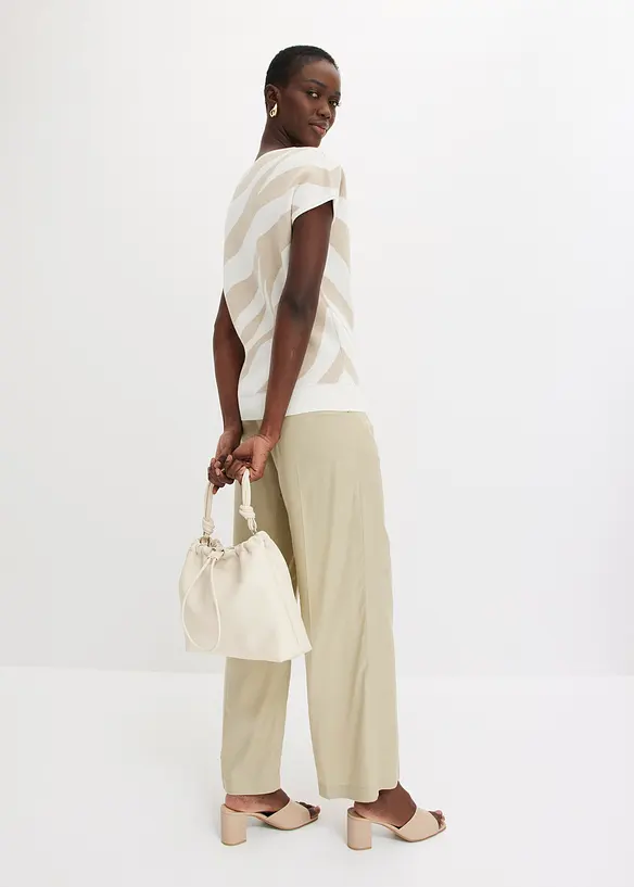 Finstickad tröja med glittergarn, bonprix