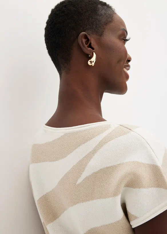 Finstickad tröja med glittergarn, bonprix