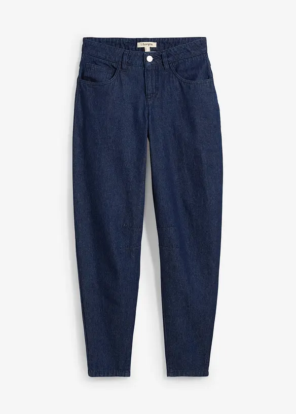 Barrel Jeans Mid Waist, ekologisk bomull, bonprix