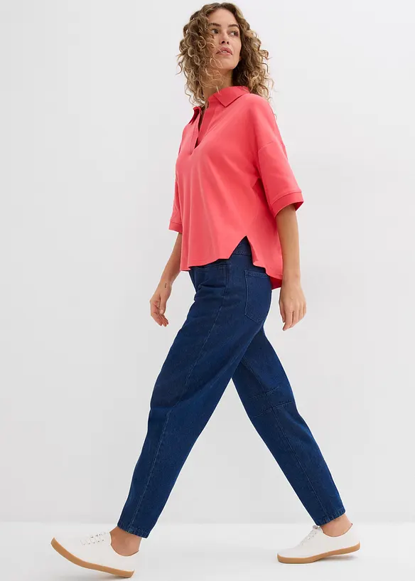 Barrel Jeans Mid Waist, ekologisk bomull, bonprix