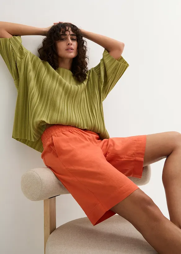 Shorts av lin- och viskosmix, bonprix