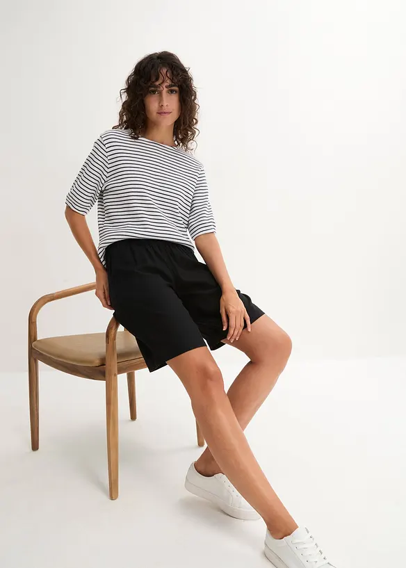 Shorts av lin- och viskosmix, bonprix