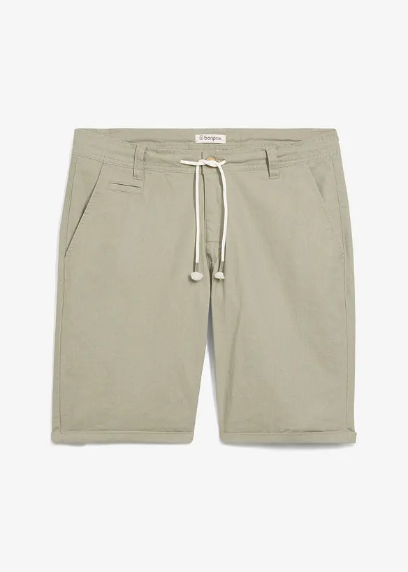 Bermudas i linneblandning med knytband, normal passform, bonprix