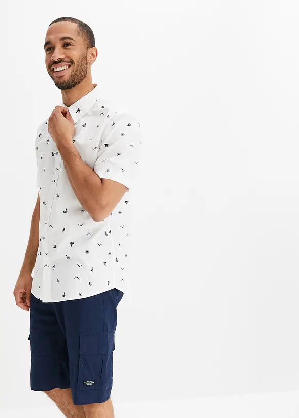 Dra på-shorts i cargomodell, Regular Fit, bonprix