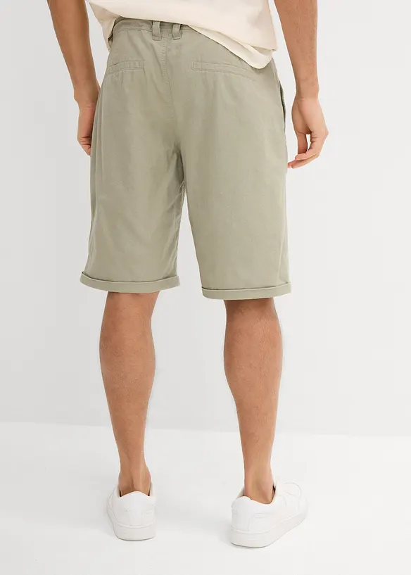 Bermudas i linneblandning med knytband, normal passform, bonprix