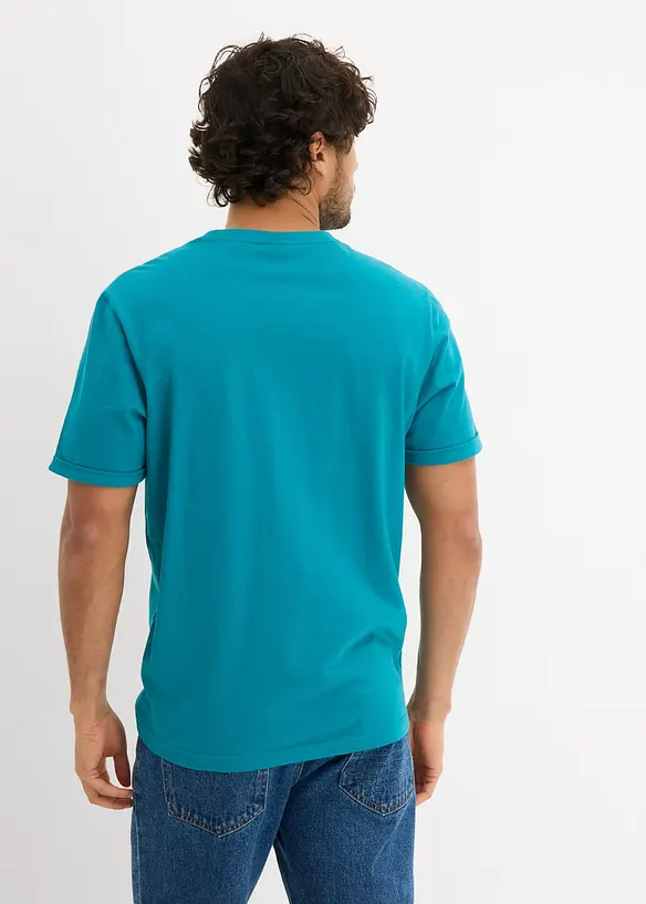 T-shirt med ficka, ren ekologisk bomull (2-pack), bonprix