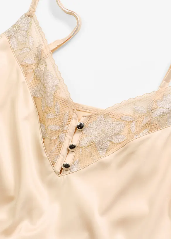 Negligé i satin, bonprix