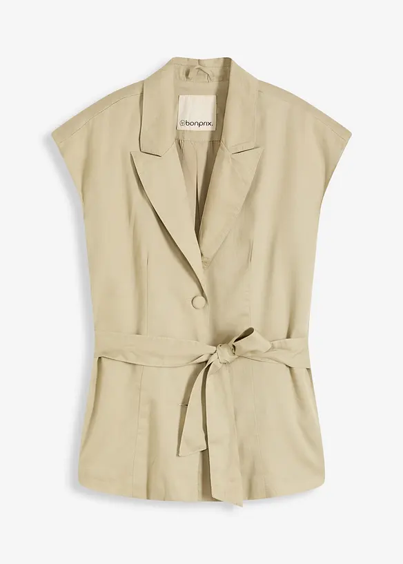 Ärmlös kavaj i lyocell, bonprix