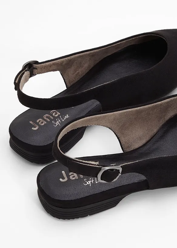 Ballerinaskor med slingback och bekväm vidd från Jana, Jana