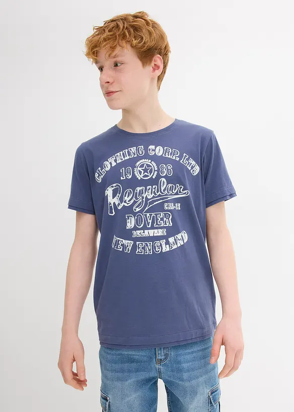 T-shirt för barn (2-pack) i ekologisk bomull, bonprix