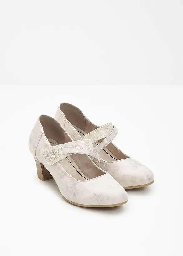 Pumps med remmar och bekväm vidd från Jana, Jana