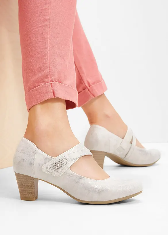 Pumps med remmar och bekväm vidd från Jana, Jana