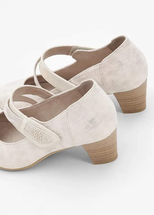 Pumps med remmar och bekväm vidd från Jana, Jana