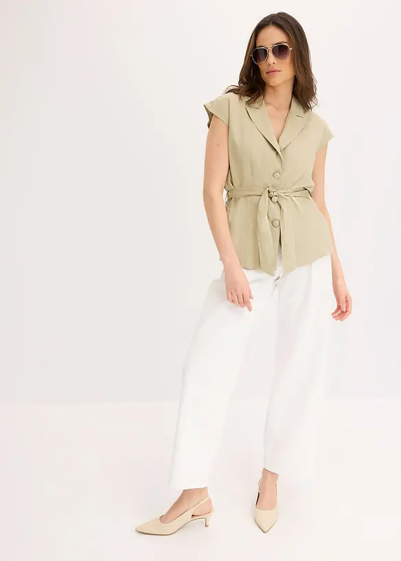 Ärmlös kavaj i lyocell, bonprix