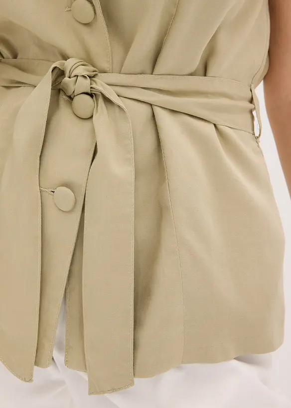 Ärmlös kavaj i lyocell, bonprix